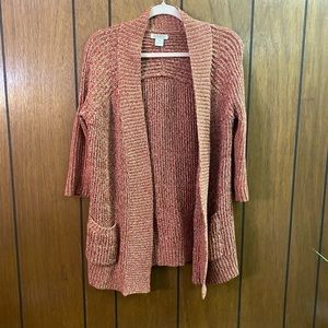 Orange/white Lucky Brand Cardigan Size M